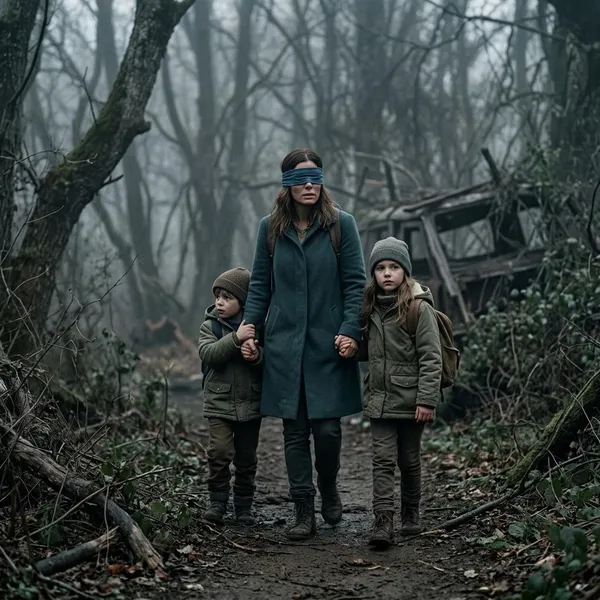 How does Bird Box end?